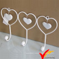 White Heart Shape Metal Wall Hook